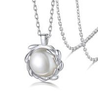 ราคา Silvora 10มิลลิเมตรมุกน้ำจืดจี้โซ่สำหรับผู้หญิงสาวเงินแท้925ใบมะกอกออกแบบสร้อยคอมุกสำหรับของขวัญวันครบรอบวันเกิด (15242221615)