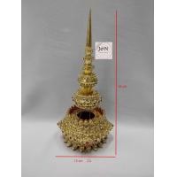 ราคา รัดเกล้ายอดขนาดกลางทรงตรงแหลมประดับเพชร (10162188516)