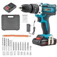 ราคา MAKITA สว่านไฟฟ้า 288VF สว่านไร้สาย 25 การปรับเกียร์ สามโหมด แบตเตอรี่ 2 ก้อน เหมาะสำหรับเจาะคอนกรีต เหล็ก ไม้ เจาะปูน เจาะเหล็ก ไขควงไฟฟ้า สว่าน สว่านไฟฟ้า Brushless (22635949461)