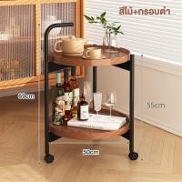 ราคา AIBG โต๊ะกาแฟ ชั้นวางของรถเข็น 2 ชั้น ข้างโซฟา โต๊ะข้างเตียงขนาดเล็กเคลื่อนย้ายได้ โต๊ะเล็ก โต๊ะกลม (22423560294)