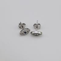 ราคา evil eye stud earrings 925 jewelry sapphire ต่างหูสตั๊ดตาชั่วร้าย 925 เครื่องประดับ (22474324864)