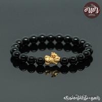 ราคา อาเป่า หินนิลดำ หินแบล๊คโอนิกซ์ Onyx ขนาด 8 มิล ประดับเบบี้ปี่เซียะ เงินแท้ 92 5 ชุปทอง ปี่เซี๊ยะเบบี้ ปี่เซียะเด็ก คัดหิน หินนิลกาฬ (1399904771)