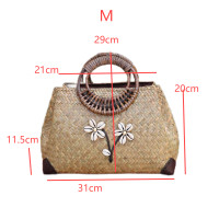 ราคา กระเป๋าสาน กระจูด กระเป๋าแฮนด์เมด handmade มีให้เลือกสองขนาด มี2สี (22442841188)