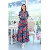 ราคา แมกซี่เดรสยีนส์ 8557 ชุดยีนส์ยาว ชุดติดกัน พิมพ์ลายดอกไม้สีสันสดใสแบบสวยมาก ขนาด Free size รอบอก 40 แบบสวยใส่ได้หลายโอกาส (22335255653)