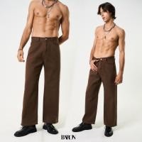 ราคา BARON Charlotte Baggy Fit Jeans กางเกงยีนส์ผู้ชาย ขายาวกระบอกใหญ่เอวสูง สี น้ำตาล ครีม กากี (22435063553)