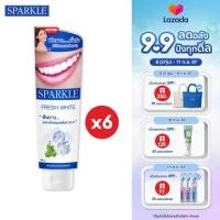 ราคา แพ็ค 6 SPARKLE ยาสีฟัน สปาร์คเคิล ไวท์ สูตร WHITE TOOTHPASTE 160 กรัม 10SK000011X6 ฟันขาว ลมหายใจหอมสดชื่น (22257292023)