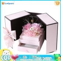 ราคา Preserved Rose In a Box Forever Flowers With Hydrangeas Leaf Veins And Stars Immortal Roses Gift Box With Hidden Drawer Long Lasting Eternal Roses For Mom Wife (21799741184)