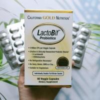 ราคา Probiotics 5000 ล้านตัว 8 สายพันธุ์ LactoBif โปรไบโอติค 5 Billion CFU 60 Capsules California Gold Nutrition (399943451)