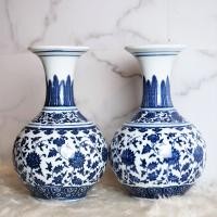 ราคา แจกันลายครามดอกไม้ งานกังไส สวยมาก ราคาดี มีให้เลือก 2 ขนาด SH 8และ10 นิ้ว (19446305186)