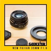 ราคา NEW Fujian 35mm f1 6 สำหรับ Mirrorless FUJI OLYMPUS SONY PANASONIC CANON NIKON เลนส์หลังละลาย เลนส์มือหมุน เลนส์ หน้าชัดหลังเบลอ เลนส์ละลายหลัง เลนส์ละลาย สำหรับ กล้อง Mirrorless NIKONZ Z NZ EOSR EOS 