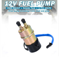 ราคา 10MM Outlets ปั๊มเชื้อเพลิงไฟฟ้าสำหรับ Honda Kawasaki Suzuki Yamaha Carbureted 80 LPH Intake Fuel Pump for Honda CBR600F CBR600F2 CBR600F3 TRX350 TRX350D 1987 2000 (16117982066)