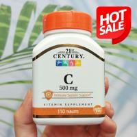 ราคา 80 OFF ราคา Sale EXP 08 2024 วิตามินซี C 500 mg 110 Tablets 21st Century (21510250299)