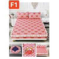 ราคา New ผ้าปูที่นอนเสริมใย ผ้าปูที่นอน มีชายระบาย สไตล์เกาหลี น่ารัก รัดมุมรอบผืน (21704287191)