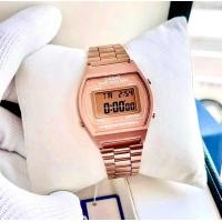 ราคา นาฬิกา Casio นาฬิกาข้อมือผู้ชาย หญิง สีชมพู สีน้ำตาลมาใหม่ สายสเตนเลส รุ่น B640WC 5A ตั้งเวลาให้ เเถมฟรี กล่องและถุงกระดาษ (22244433519)