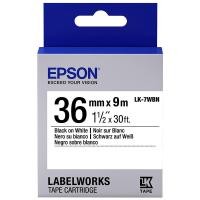 ราคา Epson เทปพิมพ์อักษร 36 มม สีดำพื้นเทปขาว รุ่น LK 7WBN (20303808588)