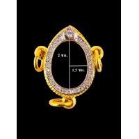 ราคา กรอบพระ กรอบเม็ดแตงล้อมเพชร งานรีดพับหลัง งานทองอิตาลี (22416184904)