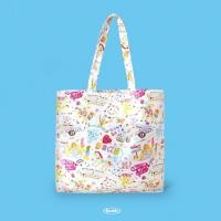 ราคา DADDY Family Trip Tote Bag กระเป๋าผ้าแคนวาสสีขาวพิมพ์ลาย สุดน่ารัก (22044177205)