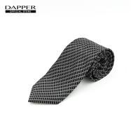 ราคา DAPPER เนคไท 7 5 cm Windowpane Jacquard Tie สีดำ (21948072476)