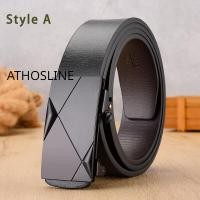 ราคา Athosline เข็มขัดเข็มขัดอัตโนมัติ3 5ซม สำหรับผู้ชายเข็มขัดกลับด้านได้สำหรับแท้ผู้ชายเข็มขัดหนังวงล้อเข็มขัดหัวเข็มขัดเสื้อเข็มขัดสำหรับยีนกางเกงขี้เกียจไม่มีรู3 5ซม (19921120101)