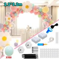 ราคา ลูกโป่งมาการอง 100 ซุ้มโค้งลูกโป่ง ชุดซุ้มลูกโป่ง สําหรับปาร์ตี้วันเกิด งานแต่งงาน ชุดขาตั้ง ซุ้มลูกโป่ง 3 2 2 3m (22282219107)