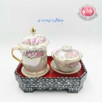 ราคา ชุดกี๋น้ำชา ชุดน้ำชาถวายพระ กี๋มุก แก้วมัค ถ้วยน้ำชา กี๋มุก (20537222220)