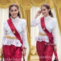 ราคา Siampasin เสื้อลูกไม้ ชุดไทยประยุกต์ ร5 เกรดพรีเมี่ยม ผ้านุ่ม อก 32 36 34 38 38 40 40 42 42 46 นิ้ว เสื้อลูกไม้สีขาว เสื้อลูกไม้ร5 ชุดโจงกระเบน Blouse (19994296482)
