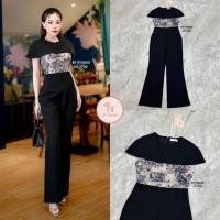 ราคา งานป้าย BT Studio เช็คของก่อนสั้งซื้อ จั้ทสูทขายาวแขนกุดแต่งปกคลุมปิดต้นแขน ตรงกลางอกพิมพ์ลายงานซิปหลังจ้าาา (22231266673)