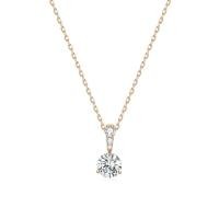 ราคา สร้อยคอจี้เพชรเม็ดเดี่ยวประณีตรอบคริสตัลโซ่ไหปลาร้าสำหรับเครื่องประดับสตรี (11010490783)