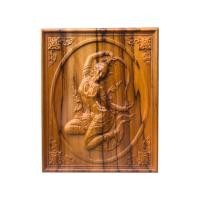 ราคา ไม้สักแกะสลัก พระแม่ธรณีบีบมวยผม กรอบรูปไม้สักแท้ ขนาด 20x25 ซม (14024143381)