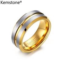 ราคา Kemstone ทังสเตนชุบทองแหวนเหล็กทังสเตน8มม สำหรับผู้ชายแหวนแฟชั่นเครื่องประดับแหวนเหล็กทังสเตนของขวัญ (22029642606)