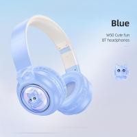 ราคา HOCO W50 หูฟังบลูทูธไร้สาย หูฟังแบบครอบหู Cute fun BT headphones พับเก็บได้ ใช้งานได้นานยิ่งขึ้น (22465139358)