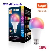ราคา หลอดไฟอัจฉริยะ Smart LED Bulb WiFi Bluetooth RGB CCT E27 ควบคุมผ่าน APP มีรีโมท ปรับได้ 16 ล้านสี ปรับระดับความสว่างได้ (21908471535)
