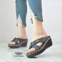 ราคา CL168 รองเท้าเสริมส้นสูง2 5นิ้ว ไหมดิ้นทองสวมหน้ายิปแซง (22153944240)