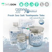 ราคา Jellydon Cheww co ยาสีฟันอัดเม็ด ชิลล์ดอทโค ยาสีฟันเม็ดรักษ์โลก รส Sea Salt ECO Toothpaste tabs Eco product Eco Friendly สินค้าจากแบรนด์แท้ 100 (16613109036)