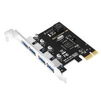ราคา 4 Port USB 3 0 PCI E Expansion Card PCI Express PCIe USB 3 0 HUB Adapter 4 Port USB3 0 Controller USB3 0 PCIe (22068465432)