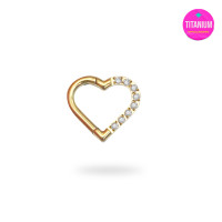 ราคา CZ Heart Clicker Hoop 1ชิ้น (22039375047)