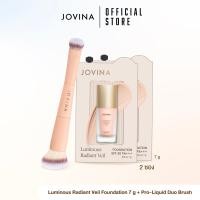 ราคา Jovina Luminous Foundation 7g 2 ซอง Pro Liquid Duo Brush รองพื้นแบบซอง แปรงรองพื้น (22450875926)