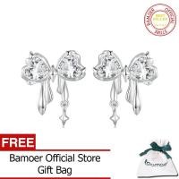 ราคา BAMOER ตุ้มหู925เงินสเตอร์ลิงต่างหูโบว์อินฟินิตี้สำหรับผู้หญิงต่างหูโบว์วันวาเลนไทน์ของขวัญเครื่องประดับสำหรับ BSE1061ของเธอ (22126798098)