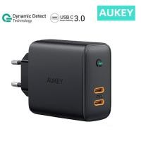 ราคา AUKEY PA D2 PD QC Qualcomm Quick Charger 36W 2 Port Wall Charger EU US UK Plug USB Type C Fast Charging Head for Smart Mobile Phone Android iPhone iPad Pad Tablet Notebook Computer Game Console Xiaomi