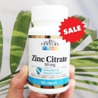 ราคา 80 OFF ราคา Sale EXP 02 2024 04 2024 ซิงค์ ซิงค์ซิเตรต Zinc Citrate 50 mg 60 Tablets 21st Century ธาตุสังกะสี (20569105679)