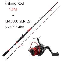 ราคา เบ็ดตกปลาครบชุด รอกสปินนิ่งพร้อมคัน 1 65 1 8Mคันเบ็ด ชุดรอกและคันเบ็ด 14BB 5 2 1รอกสปินนิ่ง แรงดึง 9กก สายpe x4 คันเบ็ดและรีลชุด (21375064458)