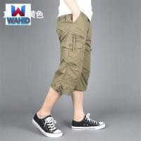 ราคา WAHID Summer Capri pants mens loose thin large medium pants Multi Pocket sports camouflage casual overalls Capri shorts (14519491953)