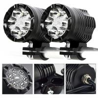 ราคา รถจักรยานยนต์ LED ไฟหน้า 2 ชิ้น 60W รถจักรยานยนต์ไฟ LED LED ที่มีกำลังไฟสูง ไฟแรง สปอตไลท์ขับรถไฟตัดหมอกหัวโคมไฟและสวิตช์ เปลี่ยนได้ 3 โหมด ไฟแรง ไฟอ่อน ไฟแฟลช (22045868590)