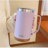 ราคา แก้วน้ำins Mug hand มีมือจับ สีพลาสเทล 710ML เก็บความเย็น ร้อนสีพื้นแบบหนา มีพร้อมฝาไห้แก้วสแตนเลสเครือบพลาสติก สแตนเลส304 พกพาสะดวก (18735378356)