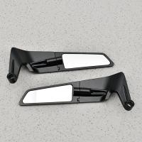 ราคา ถุงมือฟรี กระจกวิงเลท 1คู่ กระจกวิง กระจกวิงเลท กระจกมองข้างมอเตอร์ไซค์ อะลูมิเนียมทั้งหมด ปรับหมุนได้ กระจกมองหลัง กระจกมองหลังรถจักรยานยนต์ สำหรับ NINJA300 NINJA400 ZX25r ZX6R R3 R15 CBR1000RR CBR5 