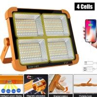 ราคา 4800W โคมไฟเต็นท์ LED ไฟแคมปิ้งled ไฟฉุกเฉิน สปอตไลท์พกพา IP66 Solar floodlight โคมไฟพกพา ไฟแคมป์ปิ้ง สามารถปรับได้5 โหมด ไฟพกพาอเนกประสง กันน้ำ กันฟ้าผ่า ไฟฉุกเฉินในบ้าน พาวแบงค์พลังงานแสงอาทิตย์ ไฟแ