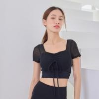 ราคา Penny Activewear สปอร์ตบรา แขนสั้น ผ้าซีทรู รูดโบว์ตรงกลาง น่ารักมากๆ บราออกกำลังกาย สปอร์ตบราผู้หญิง สปอร์ตบราวิ่ง แห้งไว กระชับ มีฟองน้ำ รุ่น Love Me Bra Top พร้อมส่งจากไทย (21725815192)