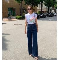 ราคา กางเกงยีนส์ขายาวเอวปกติทรงขากระบอกใหญ่ ดีไซส์กระเป๋าหน้า เนื้อผ้ายีนส์ดีมากBASIC KOREA PANTS (22237627176)