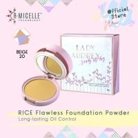 ราคา Lady Audrey Rice Flawless Foundation Powder เลดี้ ออเดรย์ แป้งพัฟท์ ผสมรองพื้น คุมมัน (17448776570)