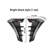 ราคา มอเตอร์บังโคลนหน้าสำหรับแต่งแผ่นทรงใบไม้รถยนต์2ชิ้นแผ่นครอบกระจังหน้าช่องแอร์ช่องลมปรับแต่งได้สำหรับ Mitsubishi Lancer Outlander ASX Eclipse Pajero Delica Triton Xpander JDM (19704925565)